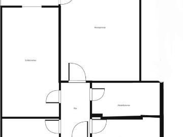 Sanierte 2 Zimmerwohnung mit Balkon und Tageslichtbad