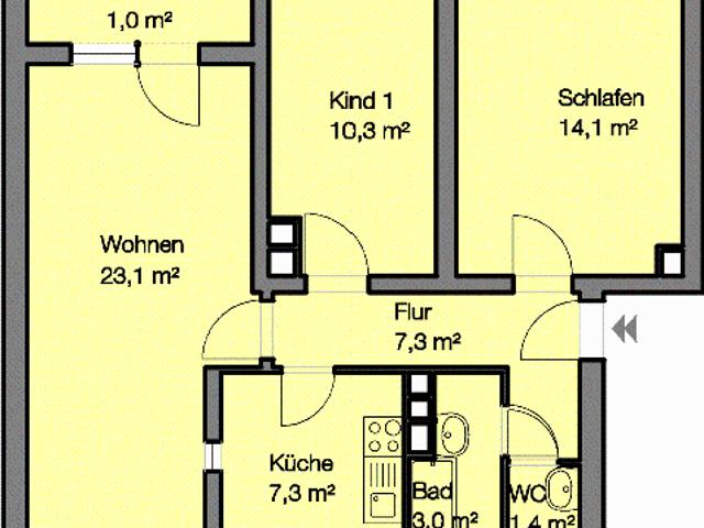 Sanierte 3 Zimmer Wohnung ab Ende August zu vermieten!