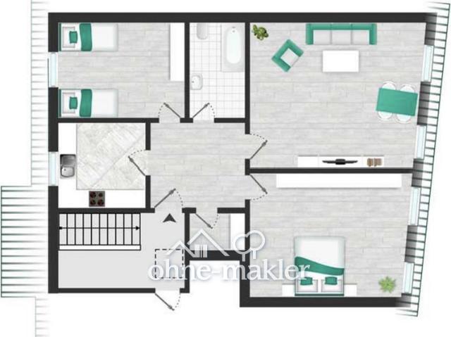 Sanierte 3 Zimmer Wohnung
