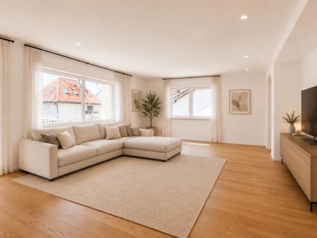 Sanierte Wohnung mit Garten, Terrasse & Garage, optional vollmöbliert