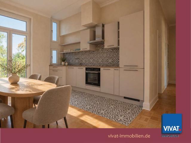 Sanierte Altbauetage Bockenheim: ca. 138 m², 4 Balkone, freier Blick bis zum Taunus, 5 6 Zimmer