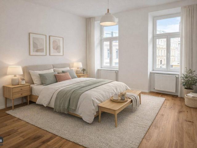 Sanierte, helle 3 Zimmer Wohnung mit wunderschönem Eckzimmer nähe Siebenbrunnenplatz perfekter Grundriss