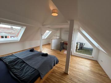 Saniertes ruhiges Penthouse in Leipzig Schleussig, Leipzig Amsterdam Apartments for Rent