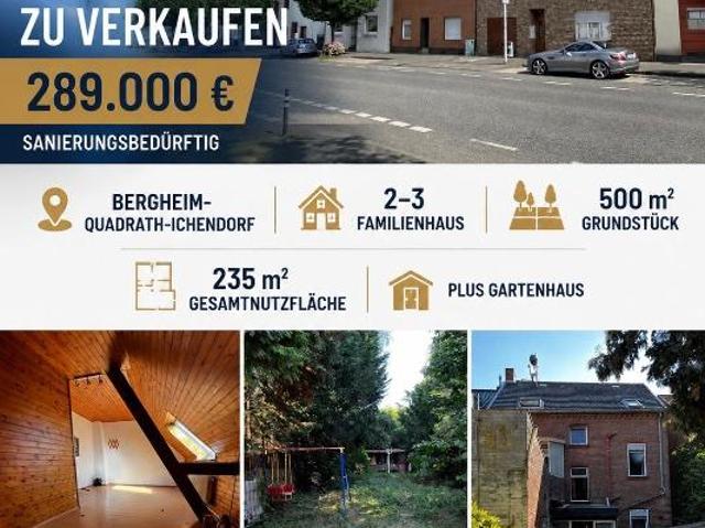 SANIERUNGSBEDÜRFTIGES MEHRFAMILIENHAUS