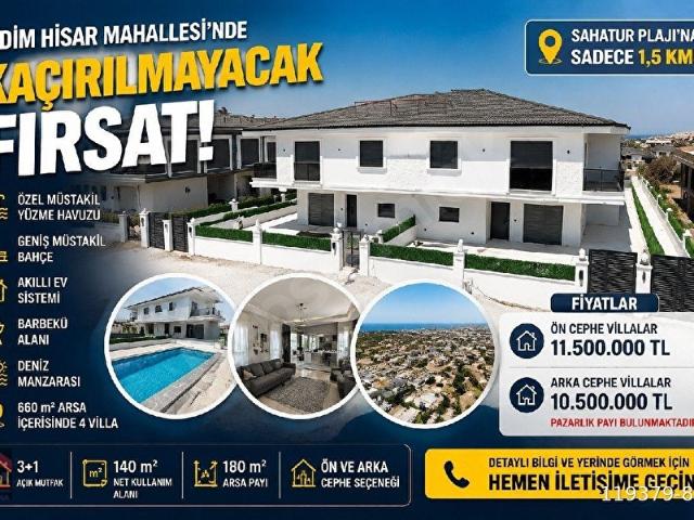 SADECE 4 VİLLA! DİDİM HİSAR'DA TAM MÜSTAKİL HAVUZLU LÜKS YAŞAM!