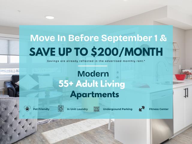 Sage Hill Views 55plus 45B1 Birch Ages 55+ Building Apartment for Rent