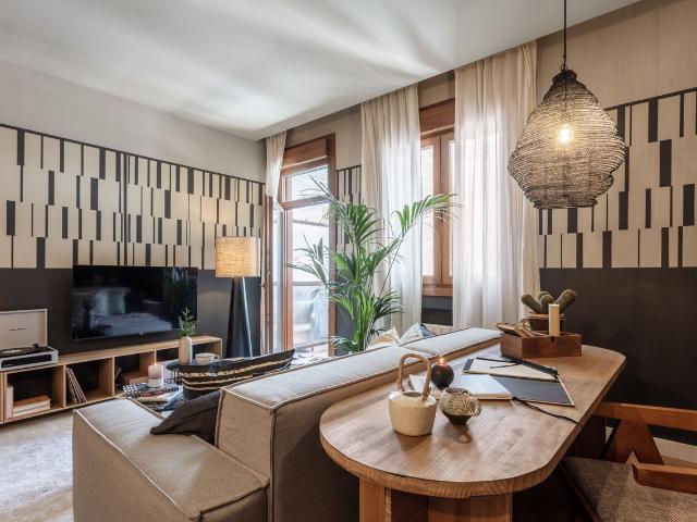 Saharan Inspired 2 Bedroom Apartment with Desert Design and Private Workspaces, Madrid Amsterdam Apartments for Rent