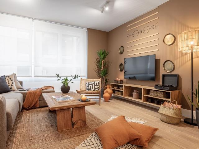 Saharan Inspired 2 Bedroom Apartment with Large Private Terrace and Dual Workspaces, Madrid Amsterdam Apartments for Rent