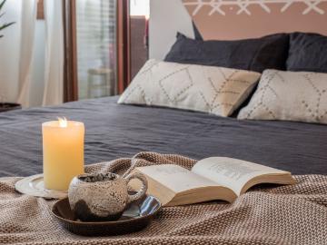 Saharan Inspired 2 Bedroom Apartment with Private Terrace and Modern Workspace in Azca, Madrid Amsterdam Apartments for Rent
