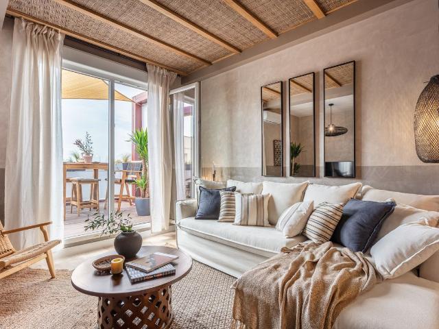 Saharan Inspired 3 Bedroom Apartment with Terrace and Private Workspace in Almagro, Madrid Amsterdam Apartments for Rent