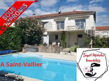 Saint Vallier 26240 Achat / Vente maison 3 pièces t3 piscine terrasse