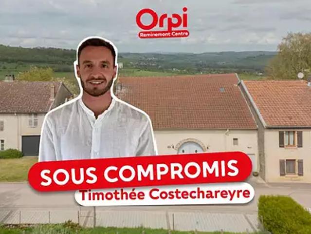 Saint Vallier 88270 Achat / Vente maison 4 pièces t4 jardin terrasse