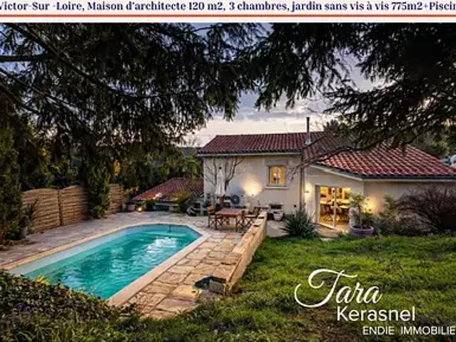 Saint Victor sur Loire 42230 Achat / Vente maison 4 pièces t4 au dernier étage piscine