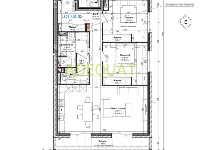 SAINT ANDRE LE GAZ APPARTEMENT T3 DE 79m2 + PARKING