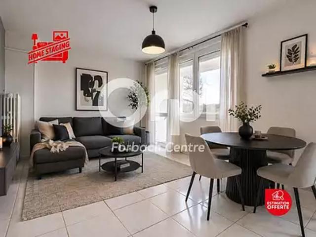 Saint Avold 57500 Achat / Vente appartement 3 pièces t3 jardin cave