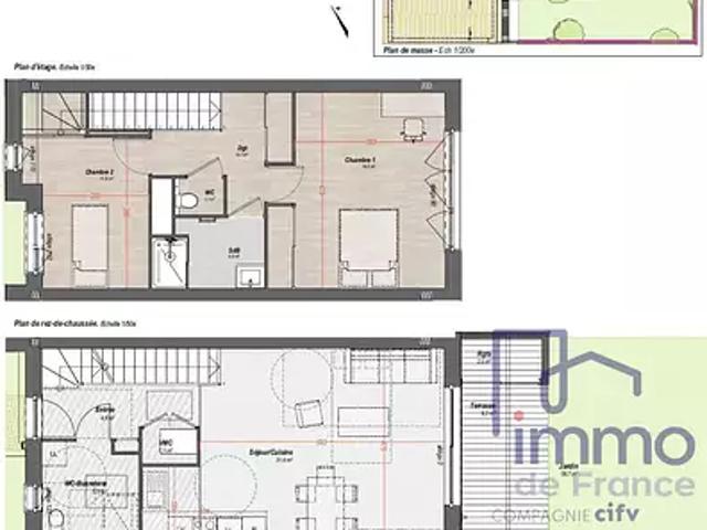 Saint Bonnet les Oules 42330 Achat / Vente appartement 3 pièces t3 terrasse