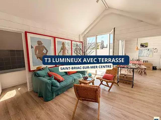 Saint Briac sur Mer 35800 Achat / Vente appartement 3 pièces t3 au dernier étage terrasse