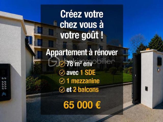 SAINT CHRISTOL 84 65 000 FAI – 78 m² + 2 balcons + mezzanine + 2 places de parking Créez votre T3 sur mesure ! Plusieurs plateaux bruts disponibles avec balcon et parkings privatifs dans une résidence entièrement rénovée