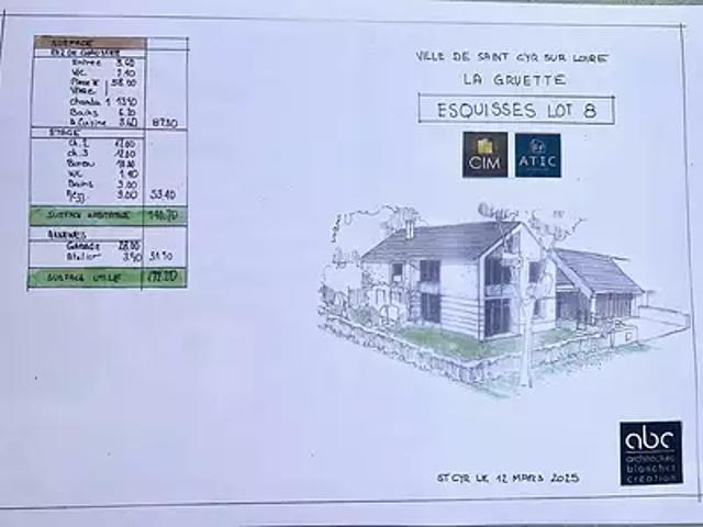 Saint Cyr sur Loire 37540 Achat / Vente maison 5 pièces t5