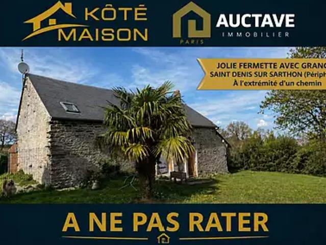 Saint Denis sur Sarthon 61420 Achat / Vente maison 5 pièces t5 au dernier étage