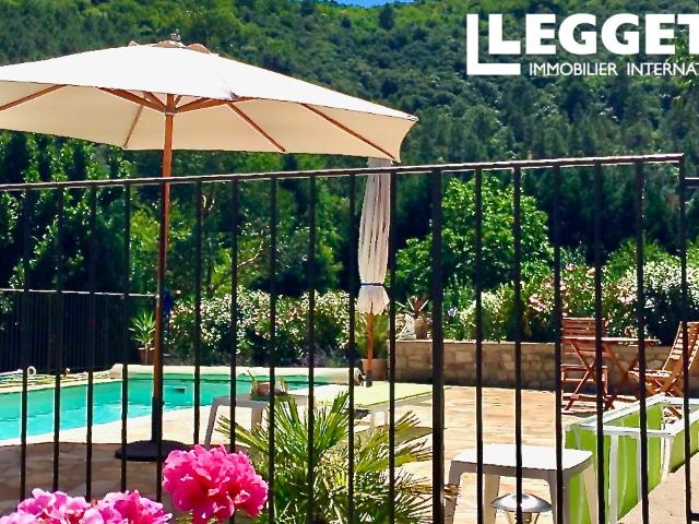 Saint Florent sur Auzonnet GARD Ancien mas en pierre avec gîte indépendant et piscine