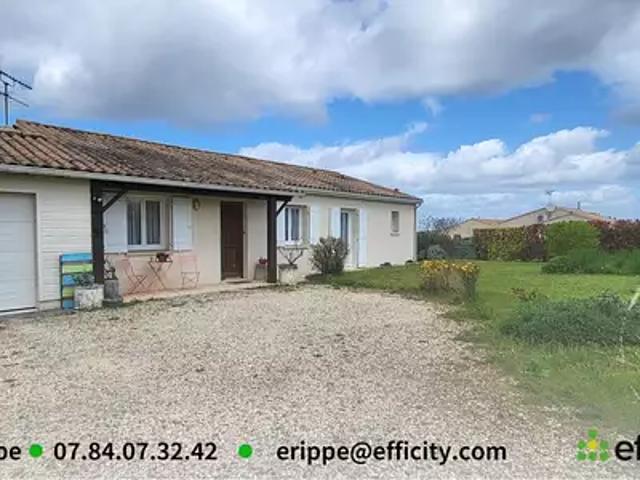Saint Genis d'Hiersac 16570 Achat / Vente maison 4 pièces t4 jardin terrasse