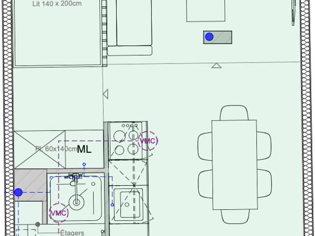 Saint Genis Laval centre T1 bis 26,3m2