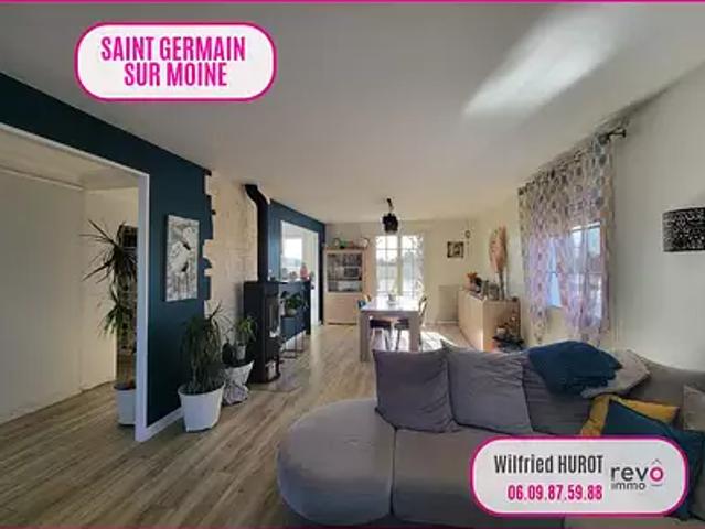 Saint Germain sur Moine 49230 Location maison 5 pièces t5 au dernier étage terrasse