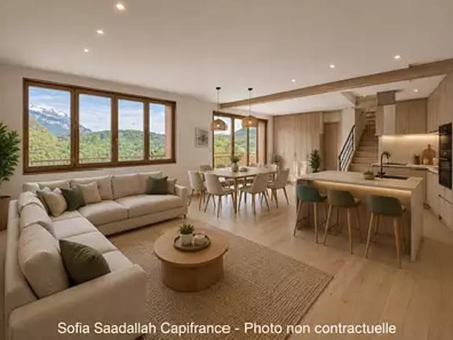 Saint Jeoire 74490 Achat / Vente appartement 4 pièces t4 au dernier étage balcon