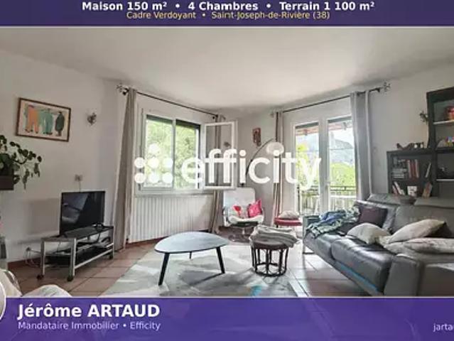 Saint Joseph de Rivière 38134 Achat / Vente maison 6 pièces t6 jardin terrasse