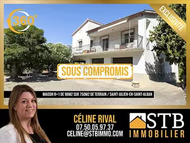 Saint Julien en Saint Alban 07000 Achat / Vente maison 5 pièces t5