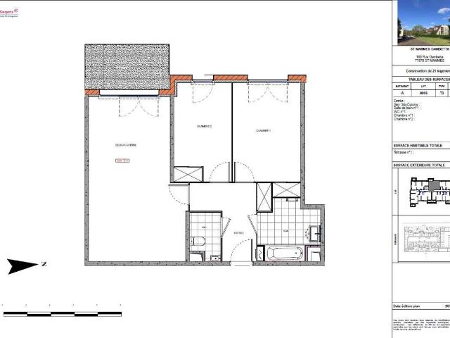 SAINT MAMMES Appartement neuf 3 pièces 67,18 m² avec terrasse