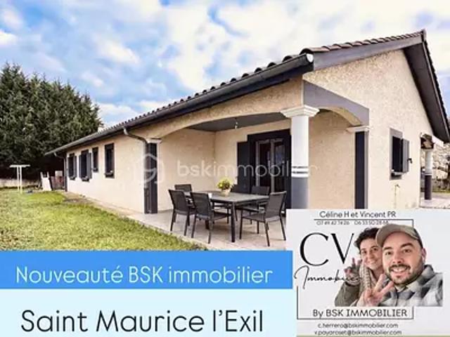 Saint Maurice l'Exil 38550 Achat / Vente maison 5 pièces t5 terrasse