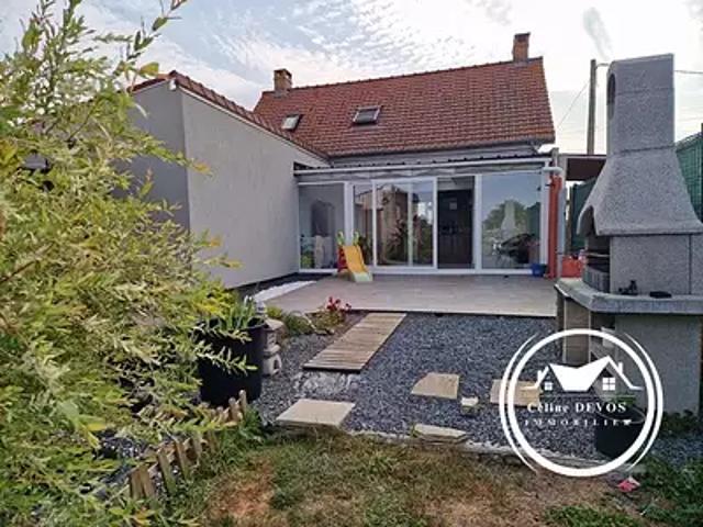 Saint Pierre Brouck 59630 Achat / Vente maison 5 pièces t5 terrasse parking