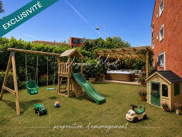 SAINT PIERRE DE FERIC BELLEVUE • 4 pièces avec jardin, terrasse, vue mer et parking – Un véritable esprit villa !