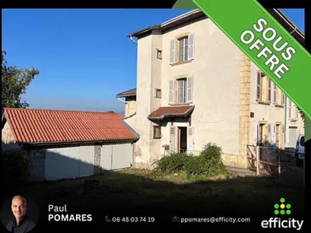 Saint Quentin sur Isère 38210 Achat / Vente maison 5 pièces t5 jardin cave