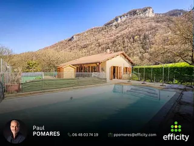 Saint Quentin sur Isère 38210 Achat / Vente maison 5 pièces t5 piscine terrasse