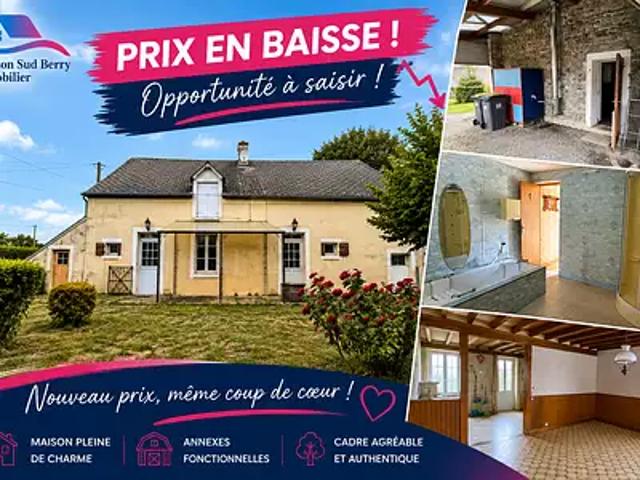 Saint Saturnin 18370 Achat / Vente maison 3 pièces t3 jardin