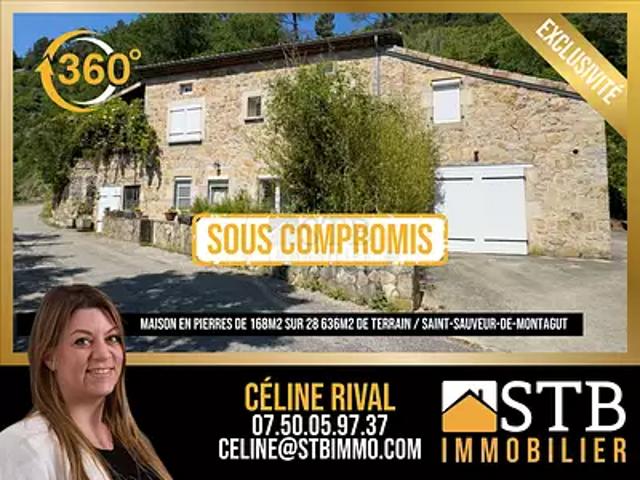 Saint Sauveur de Montagut 07190 Achat / Vente maison 7 pièces t7