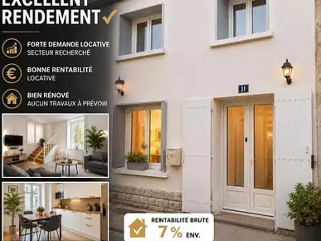 Saint Savinien 17350 Achat / Vente maison 3 pièces t3 jardin
