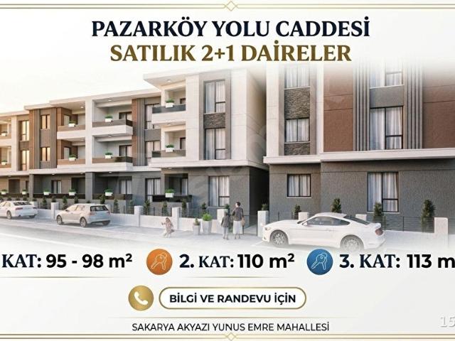 SAKARYA AKYAZI YUNUS EMRE MAH. SIFIR SATILIK 2+1 DAIRE