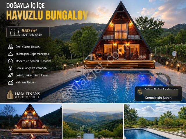 Sakarya Geyve Satılık Havuzlu A frame Bungalov