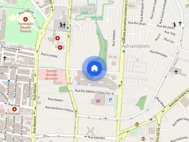 SALVADOR DALI, 98M2, 3 QTOS, ADRIANÓPOLIS, SEMI MOBILIADO ANDAR ALTO