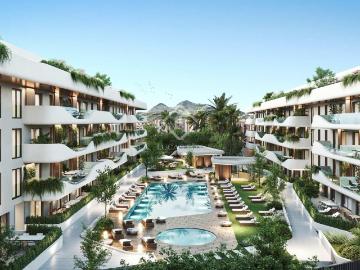 Este moderno piso de tres habitaciones se encuentra en una e. 93m² San pedro alcántara
