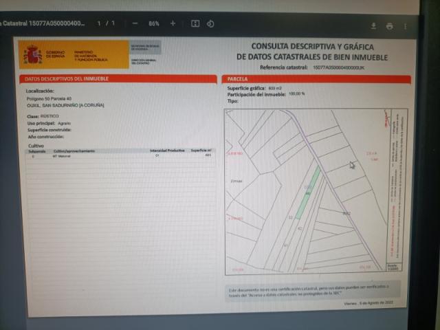 Sale Farm Land San Sadurniño