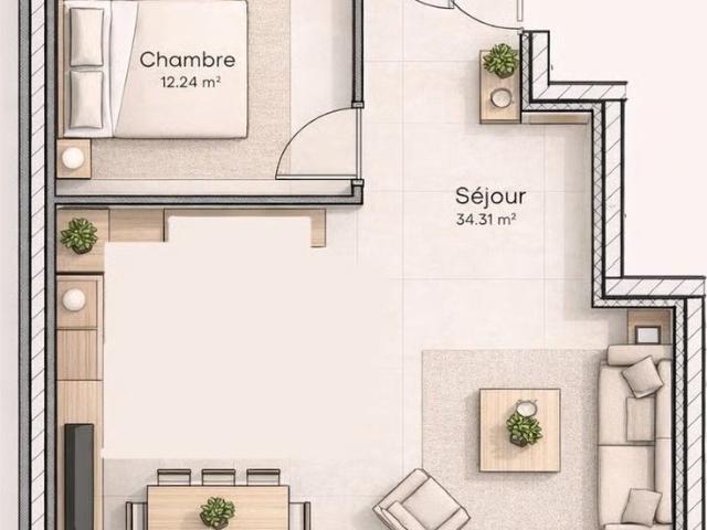 Salicorne Sainte Cecile Plage T2 40m² Neufchâtel Hardelot