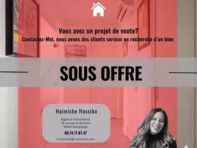 Sassenage 38360 Achat / Vente appartement 3 pièces t3 au dernier étage