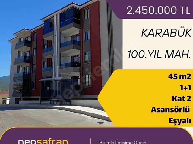 SATILIK YENİ DAİRE EŞYALI YATIRIMLIK 1+1 100. YIL MAHALLESİ