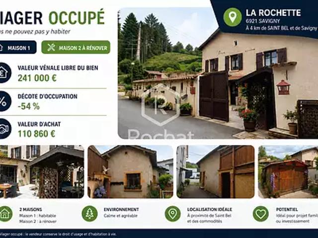 Savigny 69210 Achat / Vente maison 5 pièces t5 terrasse
