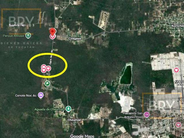 Se vende terreno de 30,200m2 sobre la carretera Noc Ac Sierra Papacal